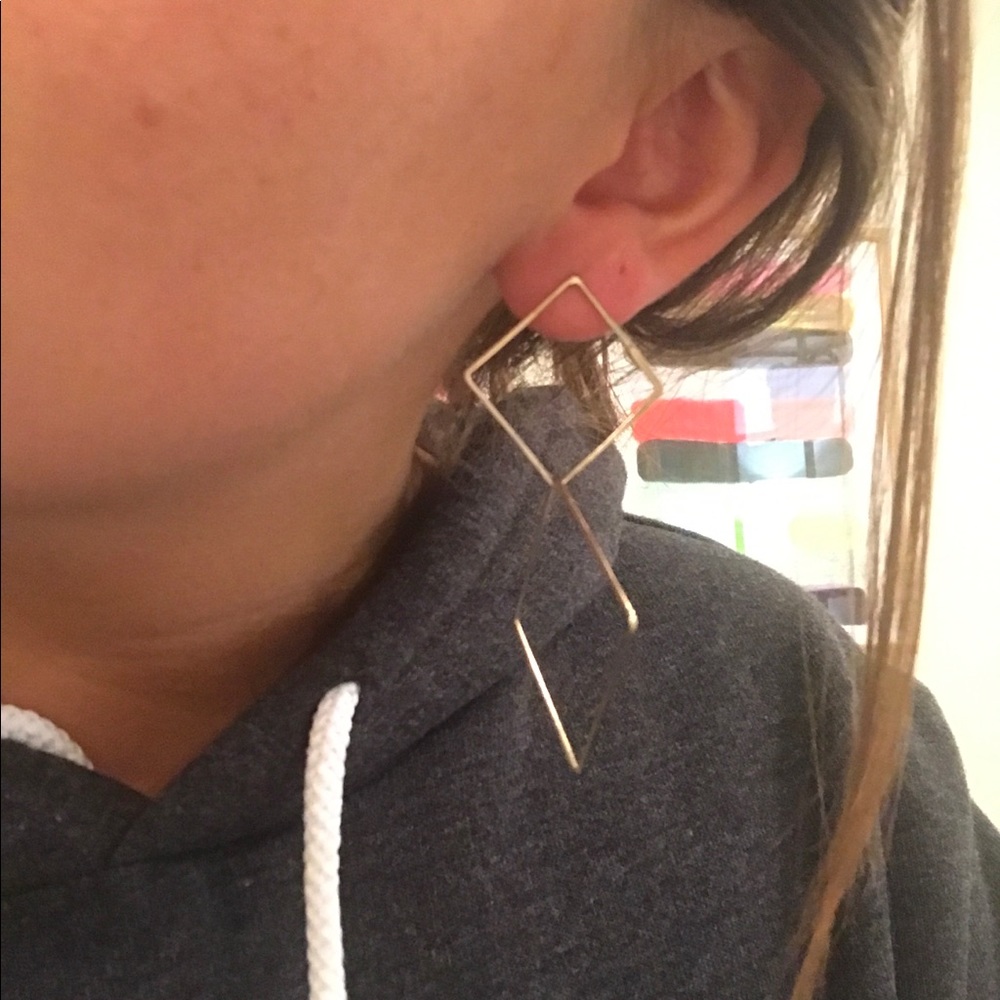 Geometric Statement earrings - Picture 2 of 2